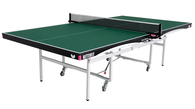 Butterfly Space Saver 22 Green Indoor Rollaway Table Tennis Table