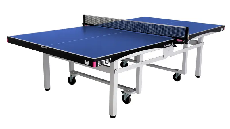 Butterfly Centrefold Blue Indoor Rollaway Table Tennis Table