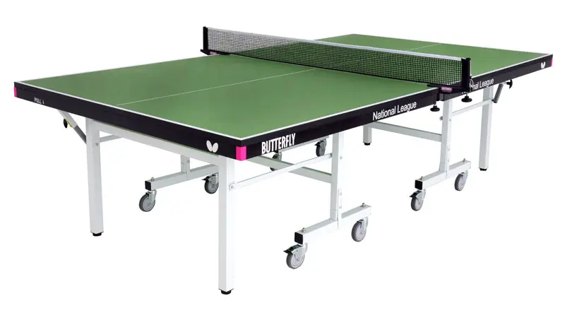 Butterfly National League 25 Green Indoor Rollaway Table Tennis Table