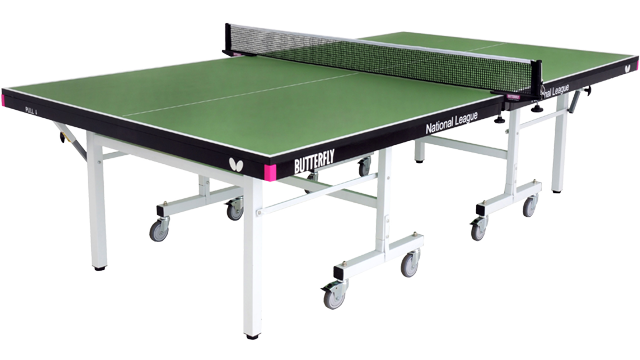 Butterfly National League 25 Green Indoor Rollaway Club Standard Table Tennis Table