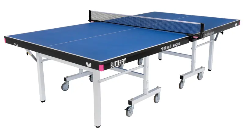Butterfly National League 25 Blue Indoor Rollaway Table Tennis Table