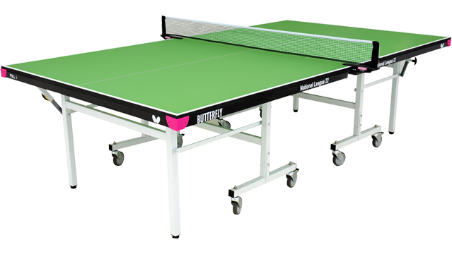 Butterfly National League 22 Green Indoor Rollaway Club Standard Table Tennis Table