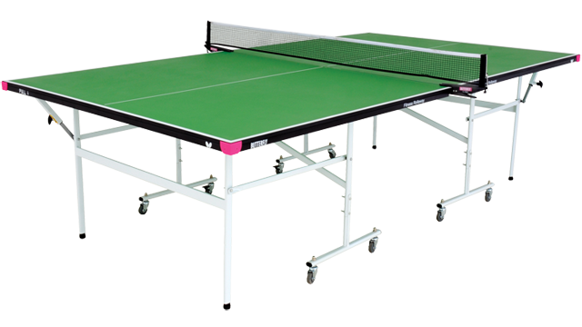 Butterfly Fitness Green Indoor Beginners Rollaway Table Tennis Table