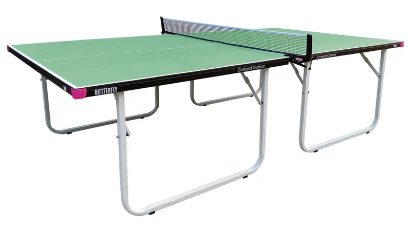 Butterfly Compact Green Outdoor Wheelaway Table Tennis Table