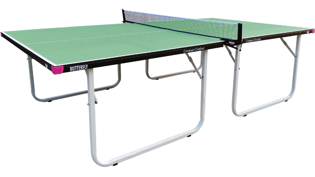 Butterfly Compact Wheelaway Outdoor Table Tennis Table (Green)