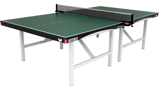 Butterfly Europa Green Compact Indoor Wheelaway Table Tennis Table - Professional Standard