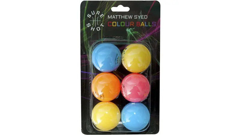 6x Sure Shot multi-coloured ball