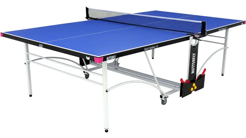 Butterfly Spirit 10 Blue Outdoor Rollaway Table Tennis Table