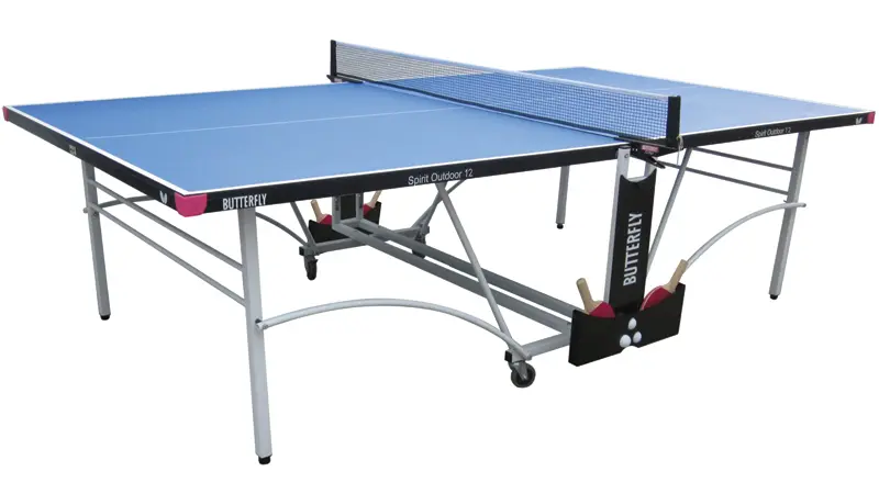 Butterfly Spirit 12 Blue Outdoor Rollaway Table Tennis Table