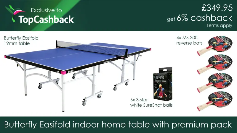 Easifold Indoor Blue Premium Table Tennis Bundle