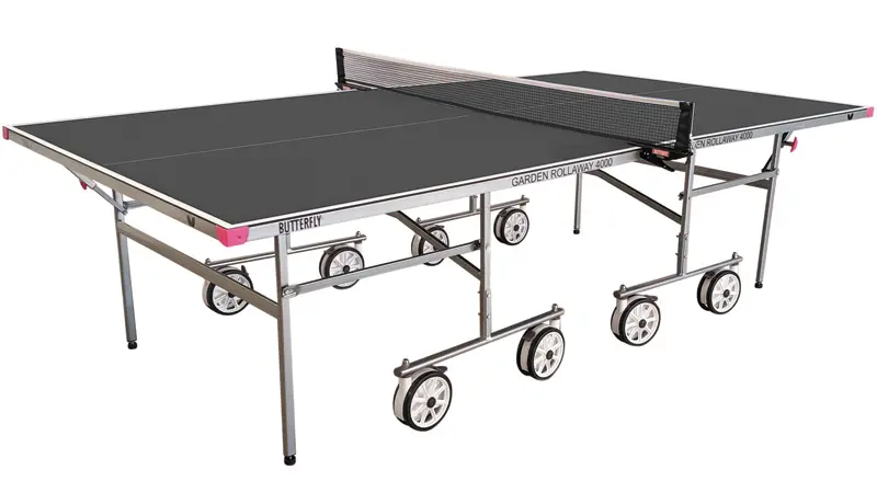Butterfly Garden 4000 Grey Outdoor Rollaway Table Tennis Table
