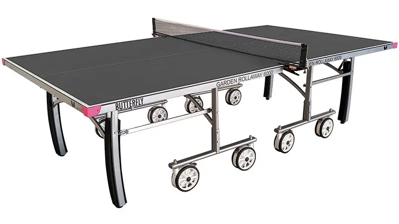 Butterfly Garden 6000 Grey Outdoor Rollaway Table Tennis Table