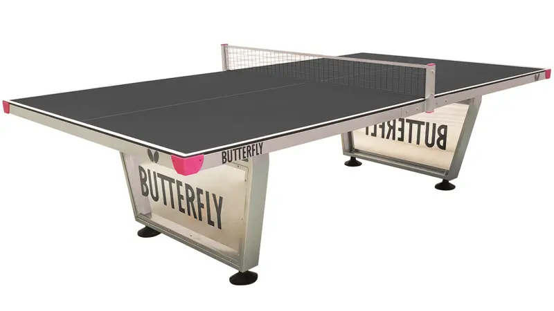 Butterfly Park Grey Outdoor Static Table Tennis Table