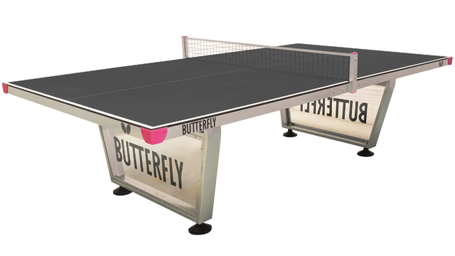 Butterfly Park Static 7mm Outdoor Table Tennis Table (Grey)